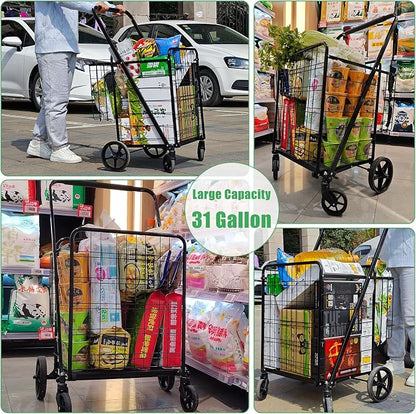 Heavy Duty Folding Shopping Cart - Image 8