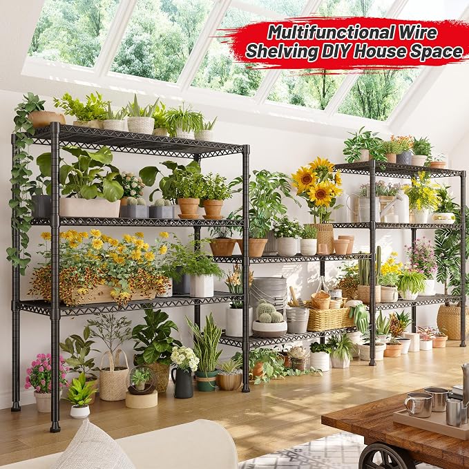 REIBII Wire Shelving Unit Storage Shelves Metal Shelves Heavy Duty Shelving - Image 8