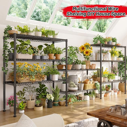 REIBII Wire Shelving Unit Storage Shelves Metal Shelves Heavy Duty Shelving - Image 8