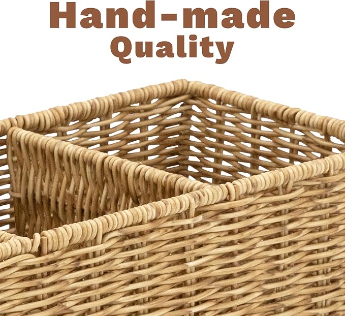myHomeBody Wicker Basket With 3 Compartments, - Image 5