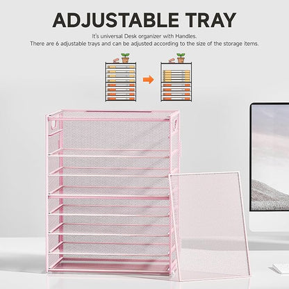 Subekyu 9 Tier Paper Letter File Tray Organizer - Image 2