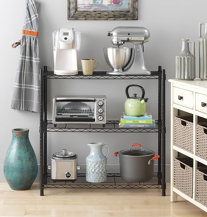Whitmor 3 Tier Shelving Unit, Metal Storage Shelves, 400 lbs Capacity per Shelf - Image 4