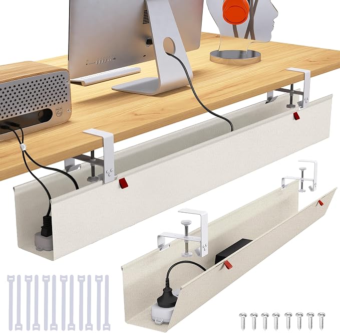 Extra Large 48" Under Desk Cable Management Tray by Cotohim