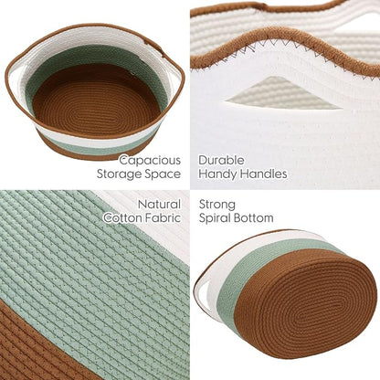 Sea Team Oval Large Cotton Rope Woven Storage Basket - Image 2