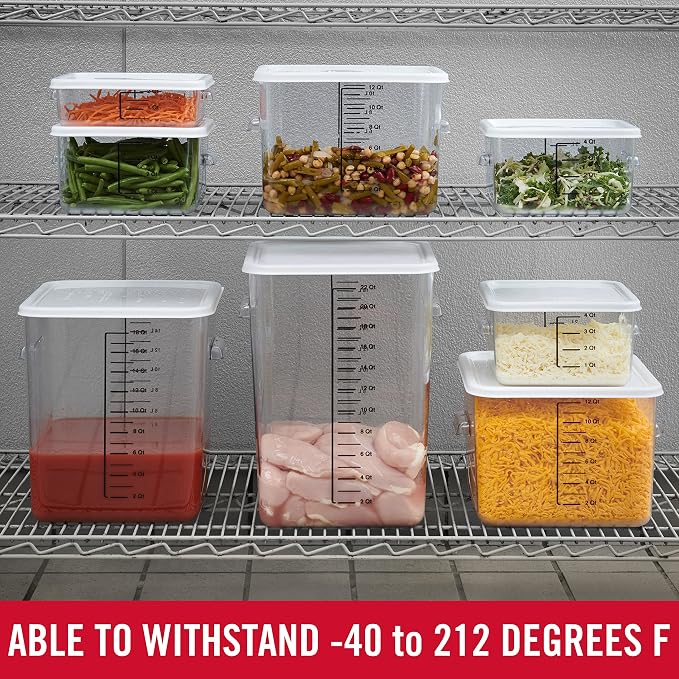 Rubbermaid Commercial Products Space Saving Square Food Storage Container 12 - Image 6