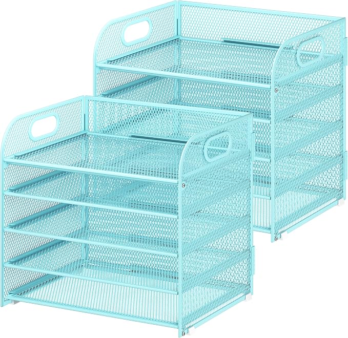 Cawukege 2 Pack 5 Tier Paper Organizer, Letter Tray - Image 9