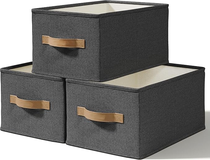 LayerSpace 3 Pack Fabric Storage Bins by LaySpace-YourRoomOrganizer
