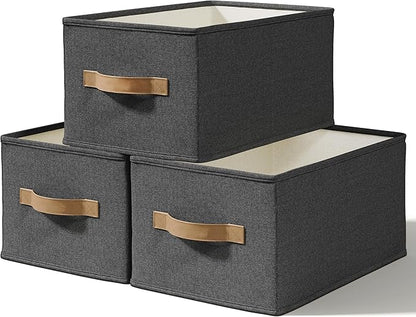 LayerSpace 3 Pack Fabric Storage Bins by LaySpace-YourRoomOrganizer