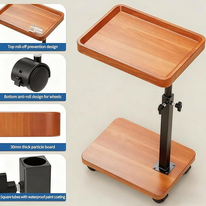 C Table End Table Adjustable Height, 360°Swivel TV Tray Table - Image 7
