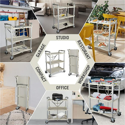 Olympia Tools 89-355 Pack N Roll Collapsible Service Cart, 300LB Capacity - Image 2