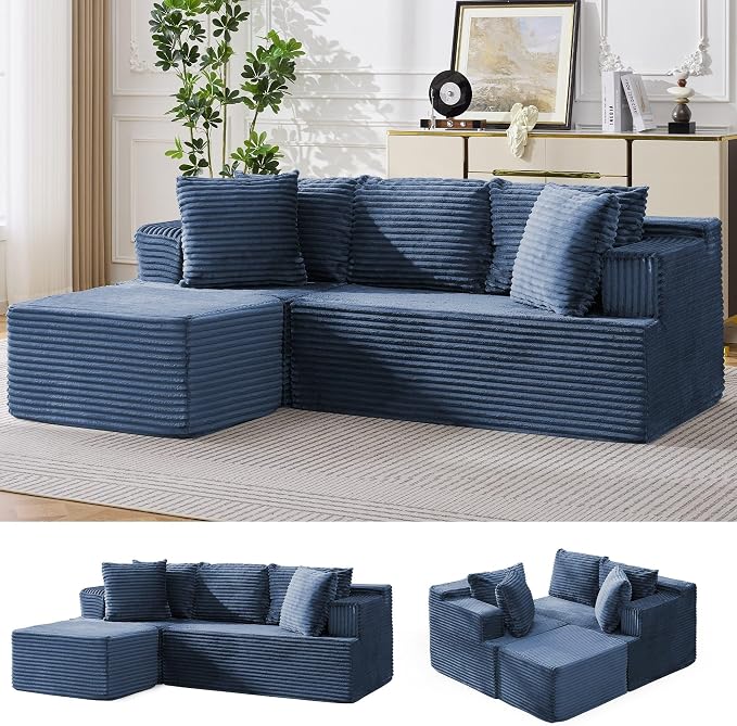 Korser Boneless Couches for Living Room, Cloud Couch Sectional by KORSER