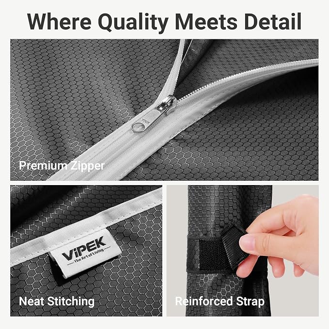 VIPEK V4C Garment Rack with Cover, Heavy Duty Portable Closet Adjustable Metal - Image 5