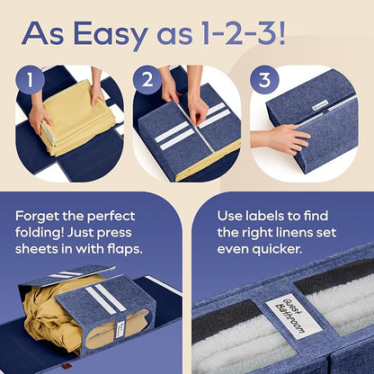 8x Bed Sheet Organizer Storage Boxes - Image 6