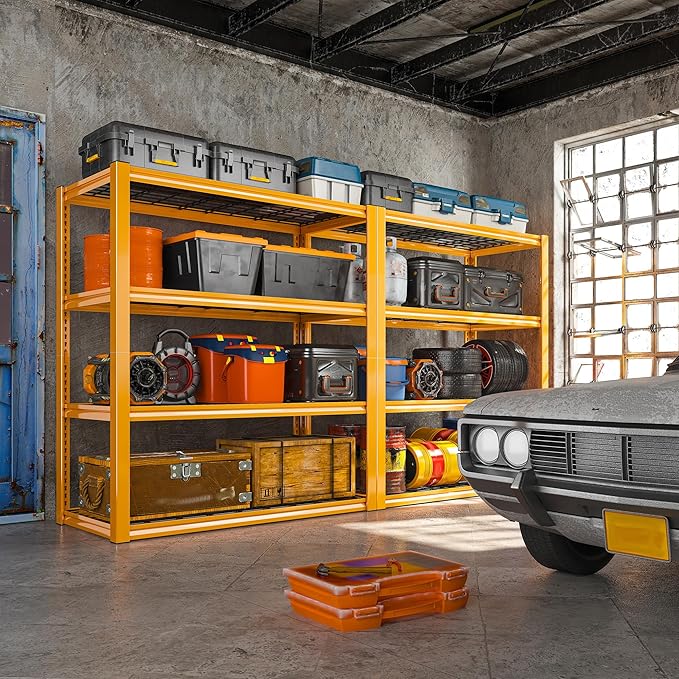 REIBII 40" W Yellow Garage Shelving - Image 2