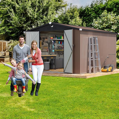 Metal Storage Shed 10x12, Outdoor Storage Building, Large Backyard Sheds - Image 8
