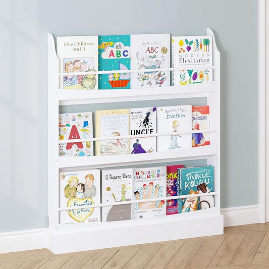 UTEX Kids Bookshelf, 3 Tiers Book Shelf and Storage by UTEX