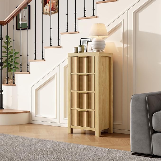 Modern 4-Drawer Solid Wood Dresser - Image 3