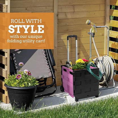 Ultra-Slim Rolling Collapsible Storage Pack-N-Roll Utility-carts, - Image 7