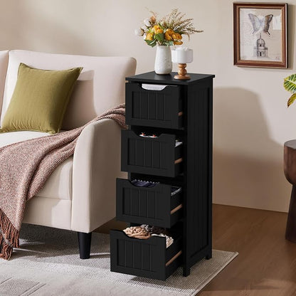 Yaheetech Bathroom Storage Cabinet, Beside Toilet or Vanity, Beadboard Tower - Image 4