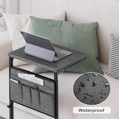 Vagusicc C Shaped End Table, Adjustable Height Small Couch Side Table - Image 9