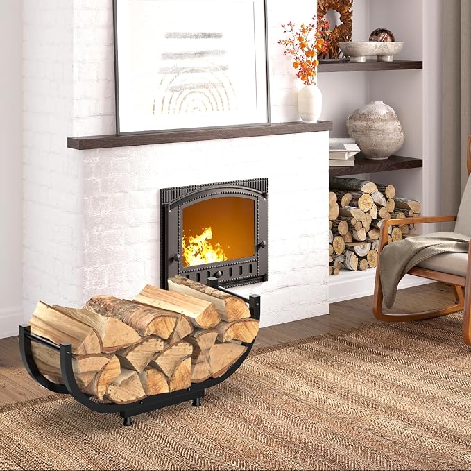 Firewood Rack Outdoor, 29 inch, Firewood Storage Holder Indoor, Log Holders - Image 2