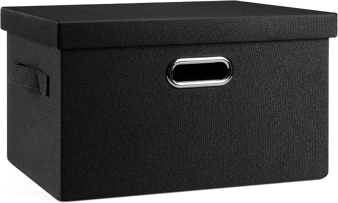 Medium 15" 21 Quart Collapsible Stackable Storage Bins by GraciadecoStorage