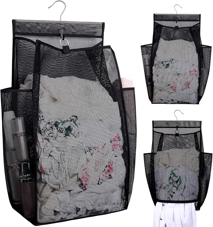 Hanging Collapsible Breathable Mesh Laundry Hamper, Fast Drying Portable Space by GUMQDD