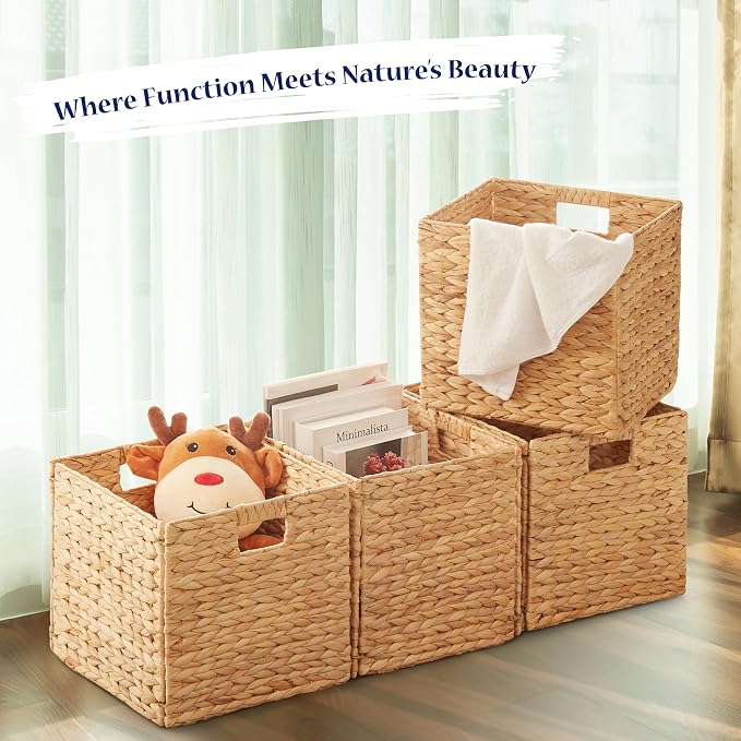 BLUEWEST Water Hyacinth Storage Basket Woven Hyacinth Storage Basket, Laundry - Image 6
