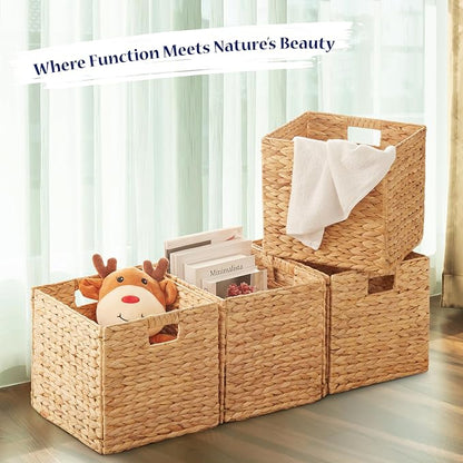 BLUEWEST Water Hyacinth Storage Basket Woven Hyacinth Storage Basket, Laundry - Image 6