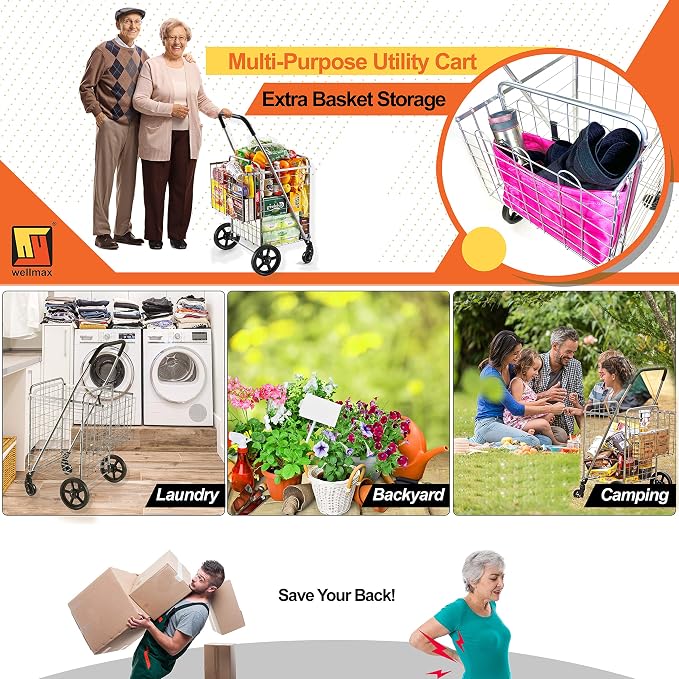 Wellmax Foldable Shopping Cart - Image 7