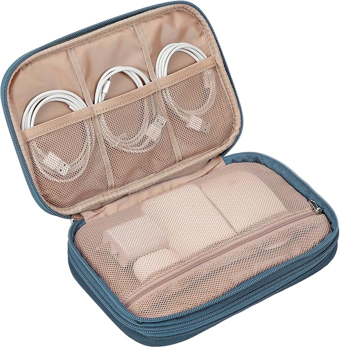 NISHEL Travel Cord Organizer Case, Double Layers Tech Electronic Bag, Essentials - Image 5