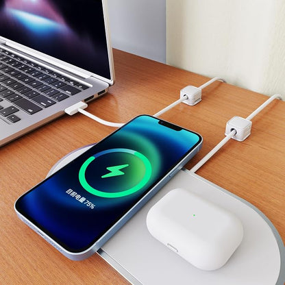 Cord Organizer Holder, 8 Pack Magnetic Desk Cable Clips Management, Hide Phone - Image 2