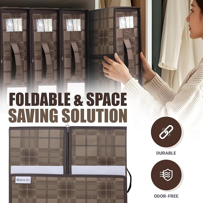 4 Pack Bed Sheet Organizer and Storage - Image 5