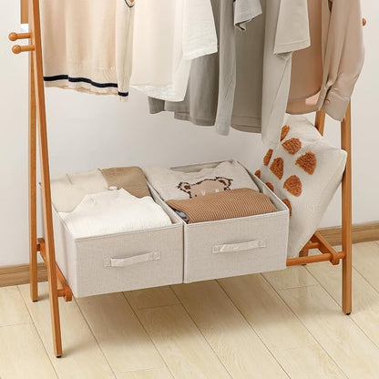 Linen Folding Storage Bins, 3 Pack Large Storage Baskets, Clothing Storage Bins - Image 9