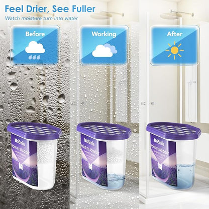 Moisture Absorbers 12 Pack, Lavender Fragrance Closet Dehumidifier - Image 2