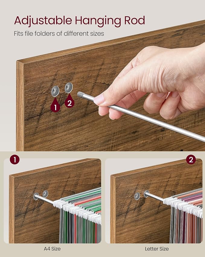 VASAGLE 2-Drawer File Cabinet, Locking Filing Cabinet - Image 5