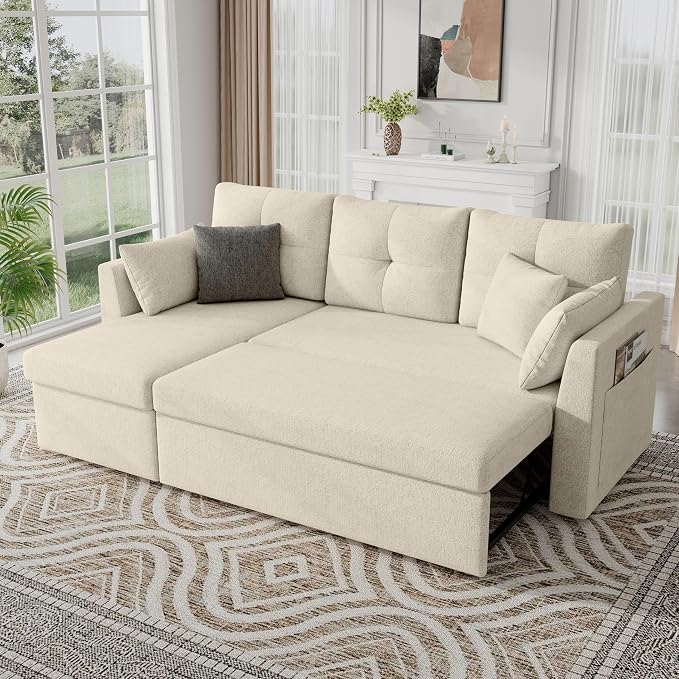 Huatean Home Sleeper Sofa Couch, 2 in 1 Pullout Couch Bed by huateanhome