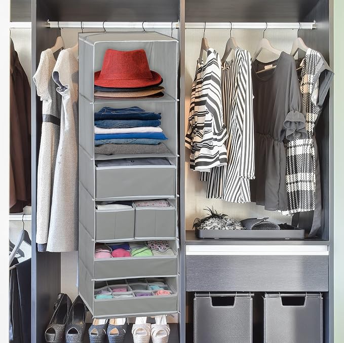 Simple Houseware 6 Shelf Hanging Closet Organizer - Image 8