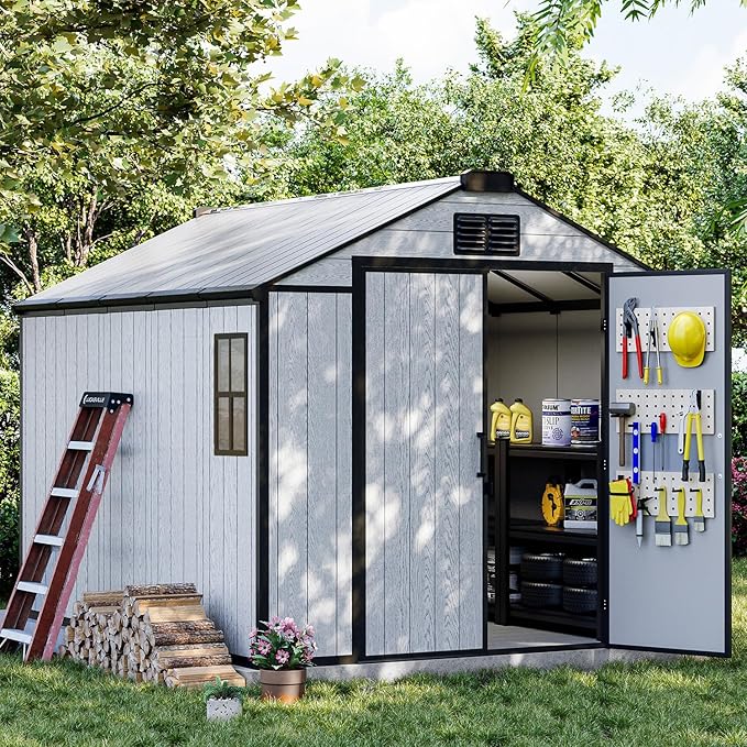 8 x 10 FT Plastic Outdoor Storage Shed by DNYKER