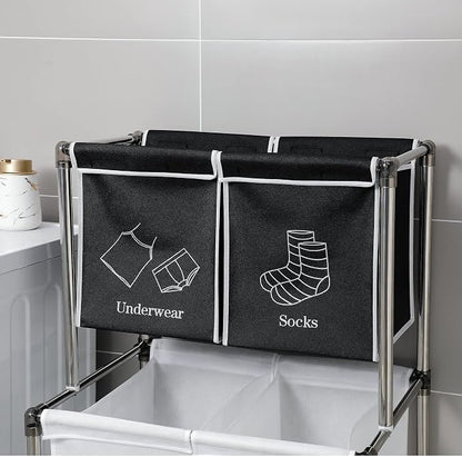 2 Tier Laundry Sorter with 4 Removable Bags - Image 5