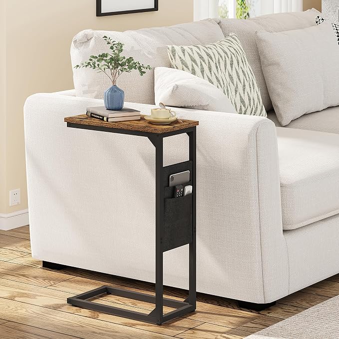 TUTOTAK C Shaped End Table, Side Table - Image 4