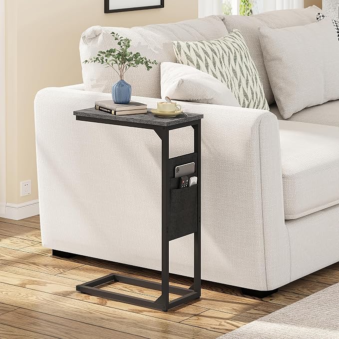 TUTOTAK C Shaped End Table, Side Table - Image 2