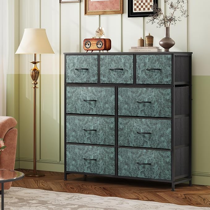 WLIVE 9 Drawer Dresser, Fabric Storage Tower - Image 8
