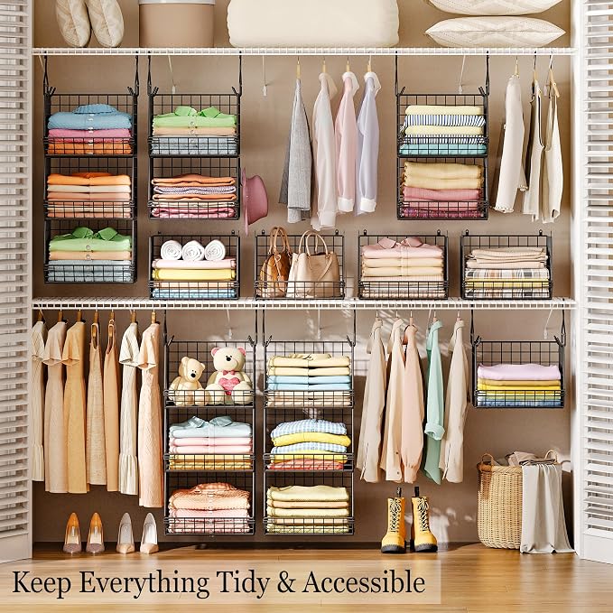 X-cosrack 3-Tier Hanging Closet Organizer, Laundry Room Organization | Space - Image 2