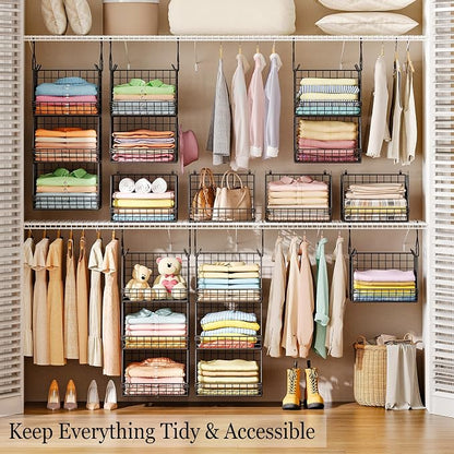 X-cosrack 3-Tier Hanging Closet Organizer, Laundry Room Organization | Space - Image 2