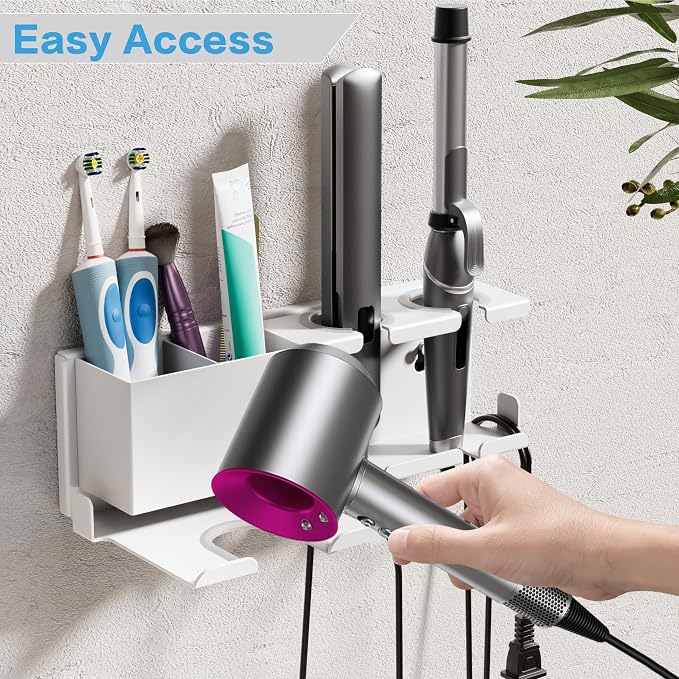 Hair Dryer Holder, Hair Tool Organizer Wall Mount, Metal Blow Dryer Holder - Image 2