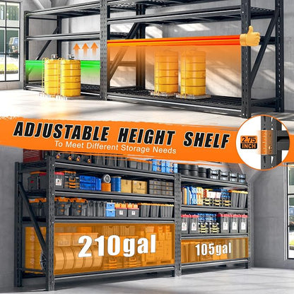 REIBII 5020LBS Heavy Duty Garage Shelving, 60.2"W Large Metal Storage Shelves - Image 5