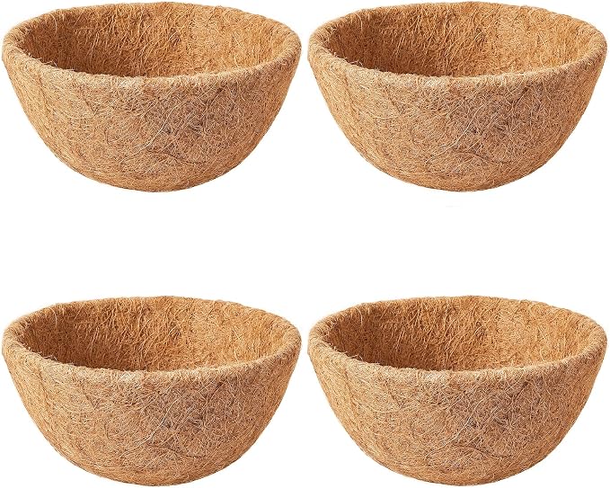4 Pack 12 Inch Coco Liners for Hanging Baskets by EINYEXW