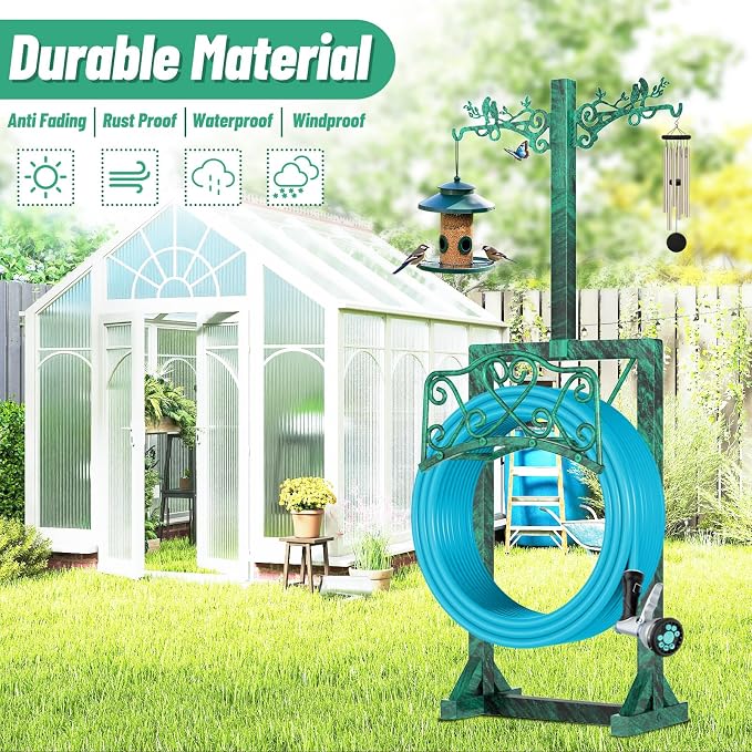 Garden Hose Holder for Outside, Upgraded Water Hose Holders - Image 8
