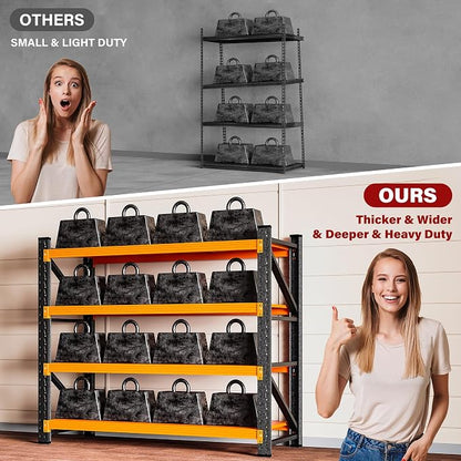 48" Wide Heavy Duty Garage Shelving Units, 3000LBS Deep Storage Shelves - Image 9